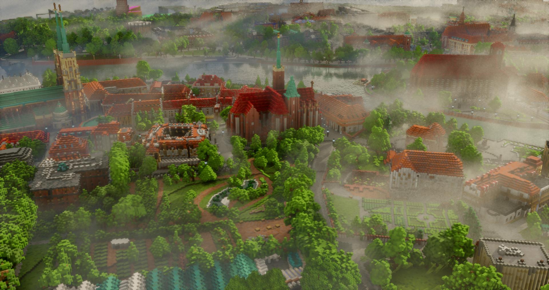Poznań odtworzono w Minecraft w skali 1:1 - Build The Earth Poland