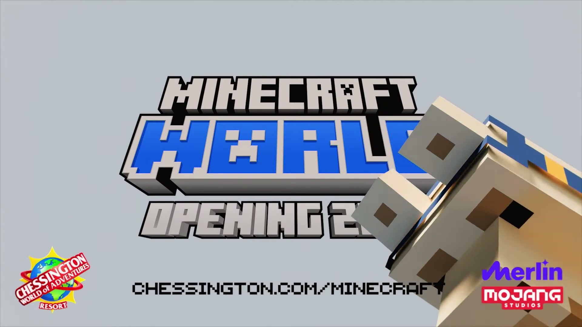 Logo Minecraft World - park rozrywki w Chessington otwiera się w 2027